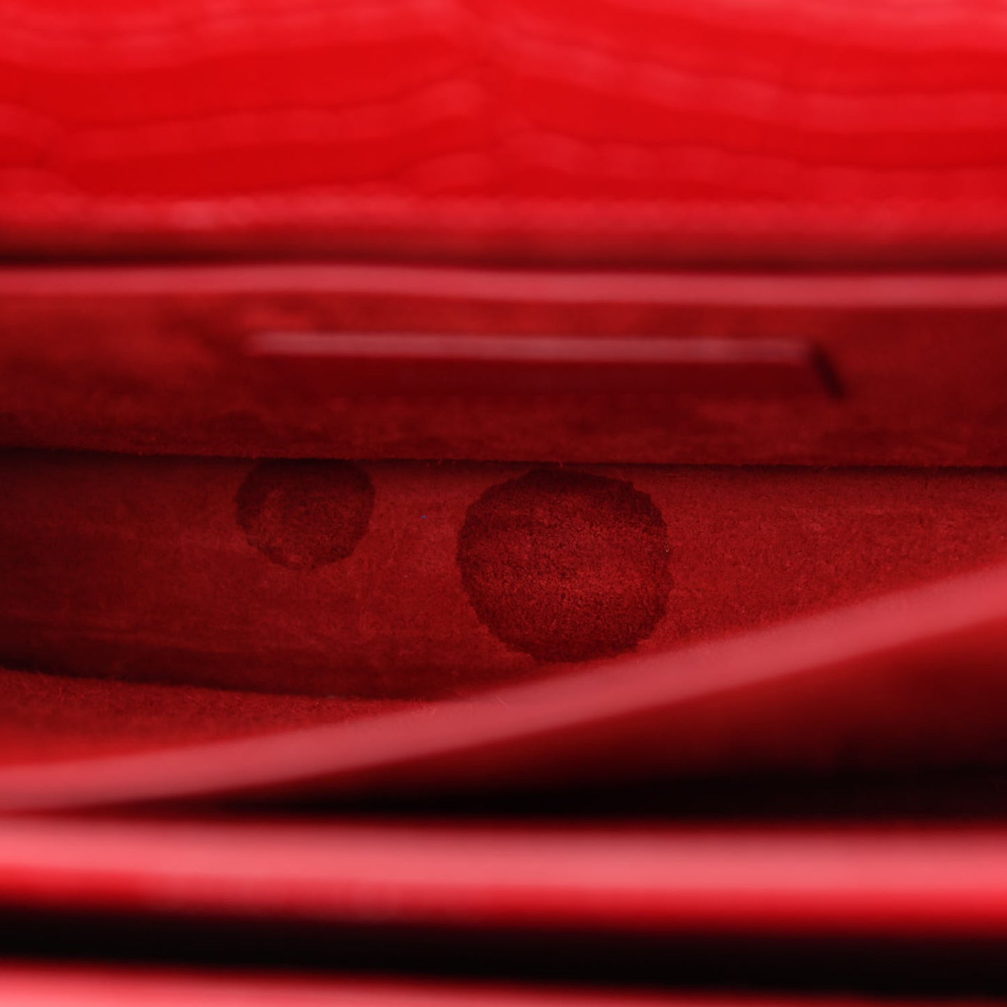 Calfskin Crocodile Embossed Medium Monogram Sunset Rouge Eros