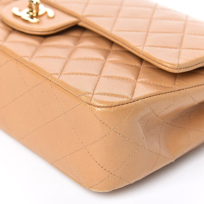 Chanel Lambskin Quilted Medium Double Flap Beige 10 of 14