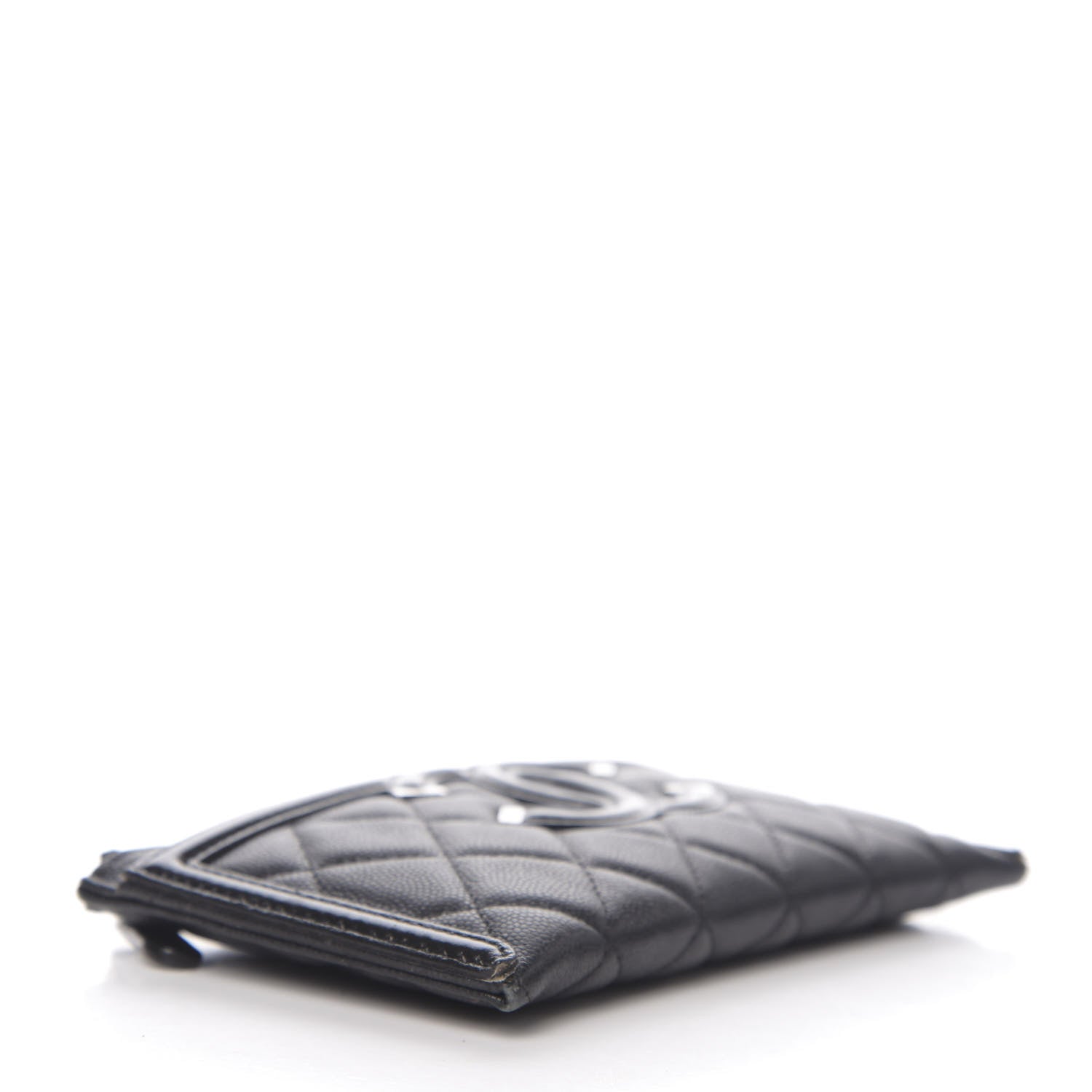 Chanel Caviar Quilted Filigree Zip Pouch Black 3 of 13
