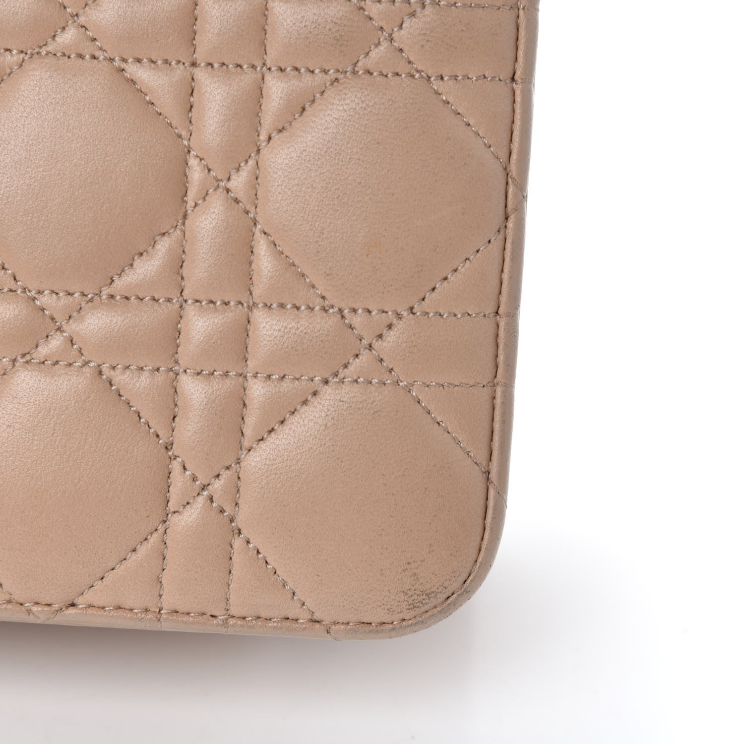 Christian Dior Lambskin Cannage Miss Dior Promenade Pouch Beige 9 of 13