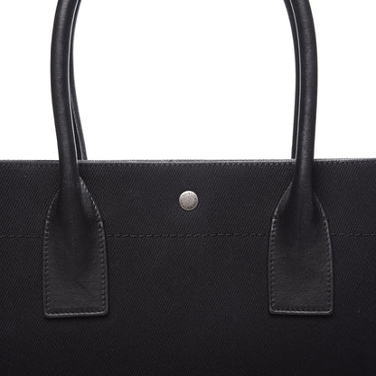 Saint Laurent Linen Calfskin Rive Gauche Tote Black 7 of 10