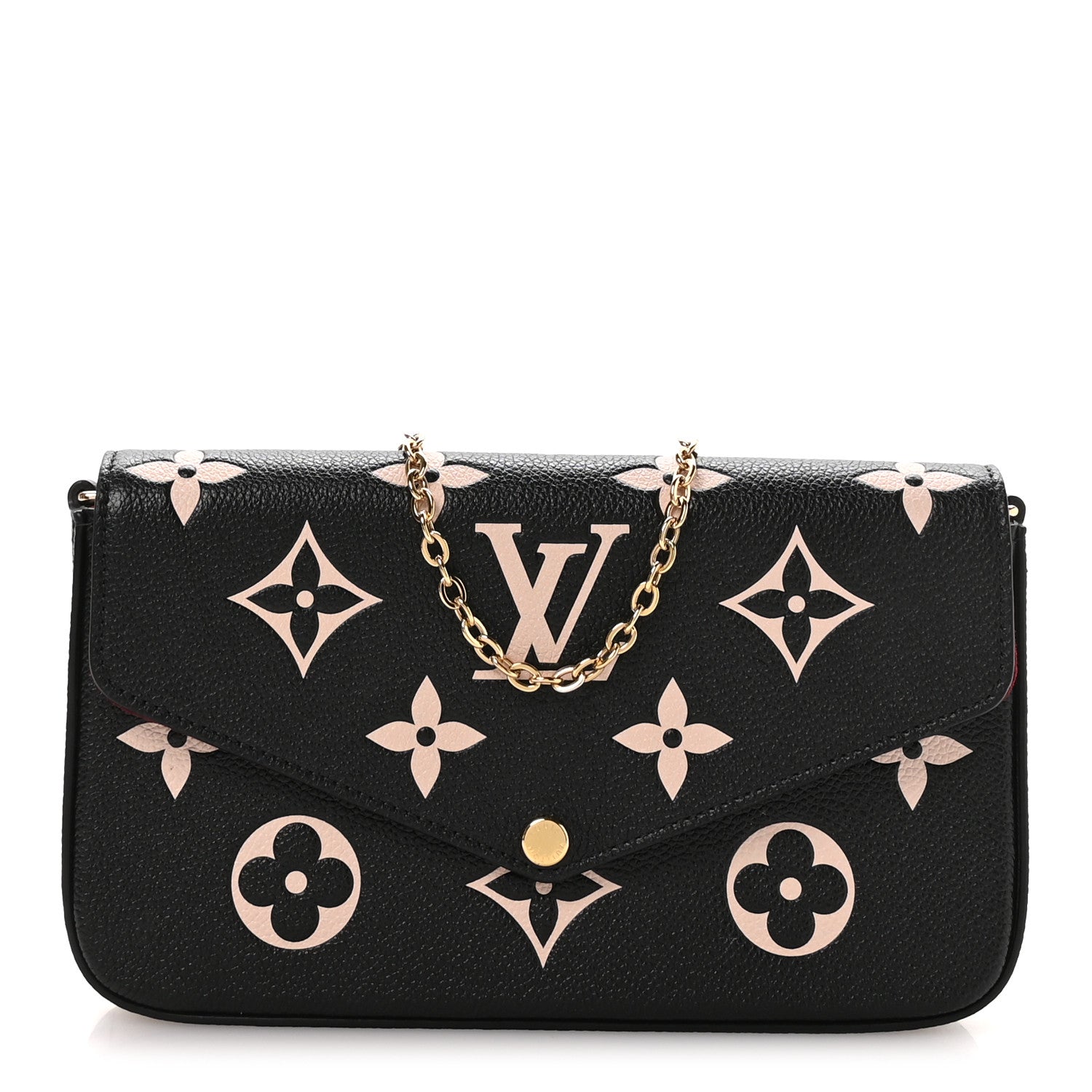 Louis Vuitton Empreinte Monogram Giant Felicie Pochette Black Beige 1 of 12