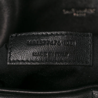 Saint Laurent Lambskin Quilted Monogram Monochrome Small Loulou Puffer Chain Satchel Black 8 of 11