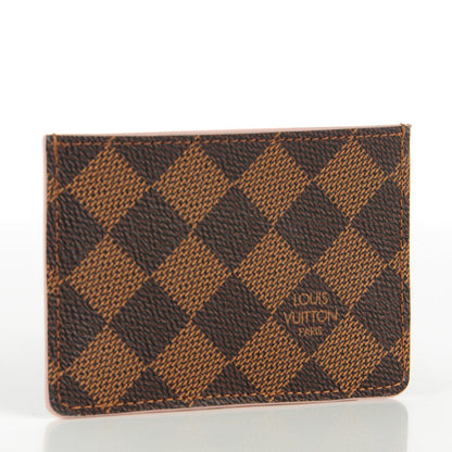 Louis Vuitton Damier Ebene Caissa Card Holder Rose Ballerine 3 of 7