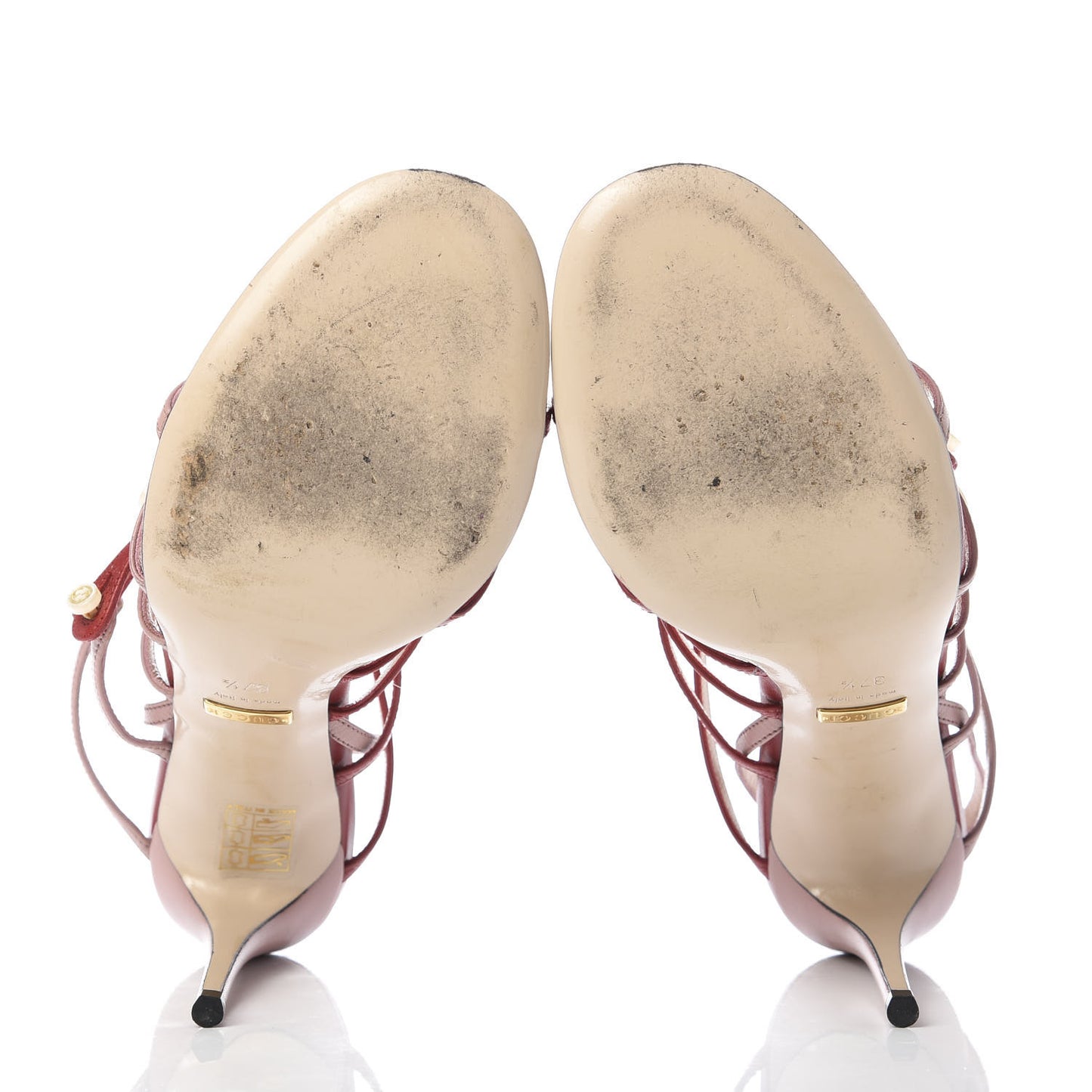 Malaga Kid Aneta Ladder-Strap 95mm Sandals 37.5 Carmine Rose