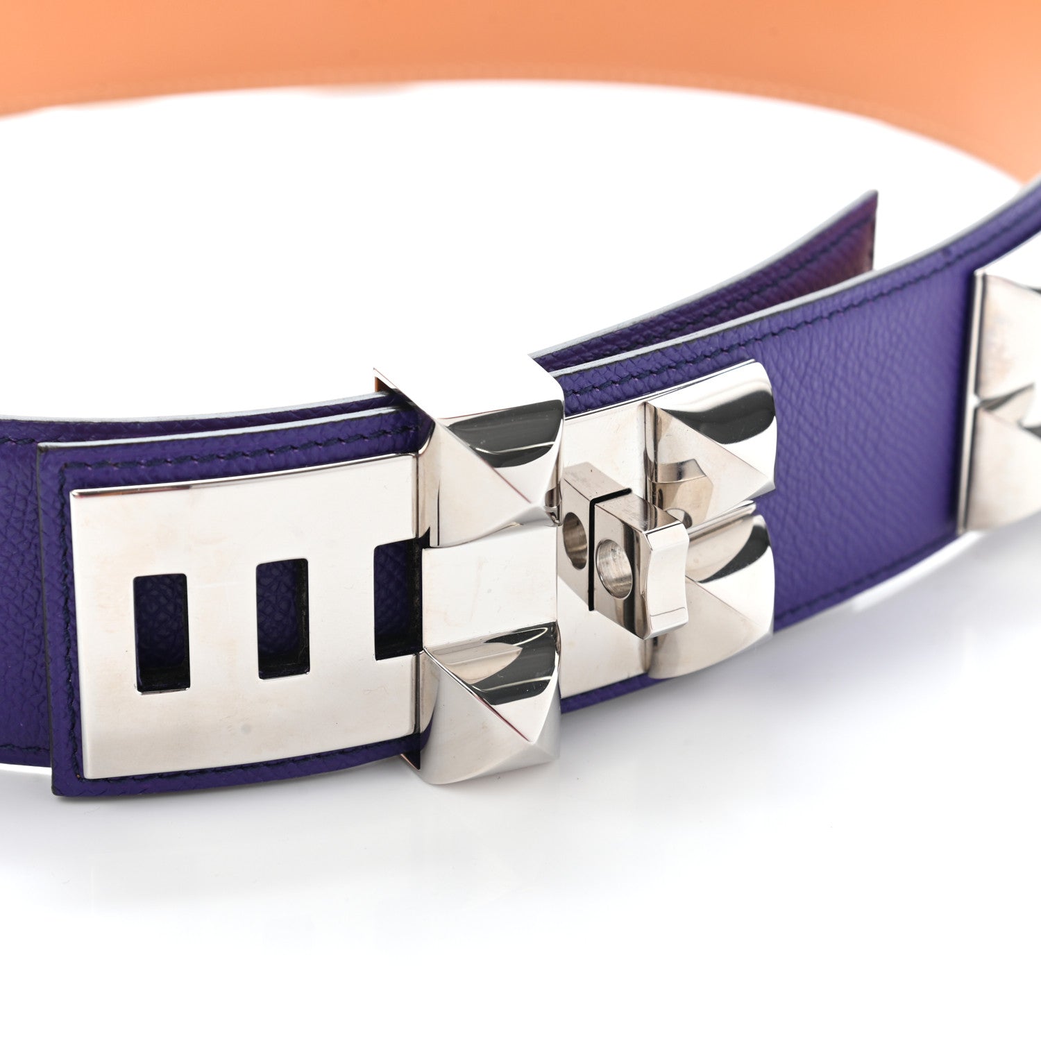 Hermes Epsom Collier De Chien CDC Belt 80 Crocus 4 of 8