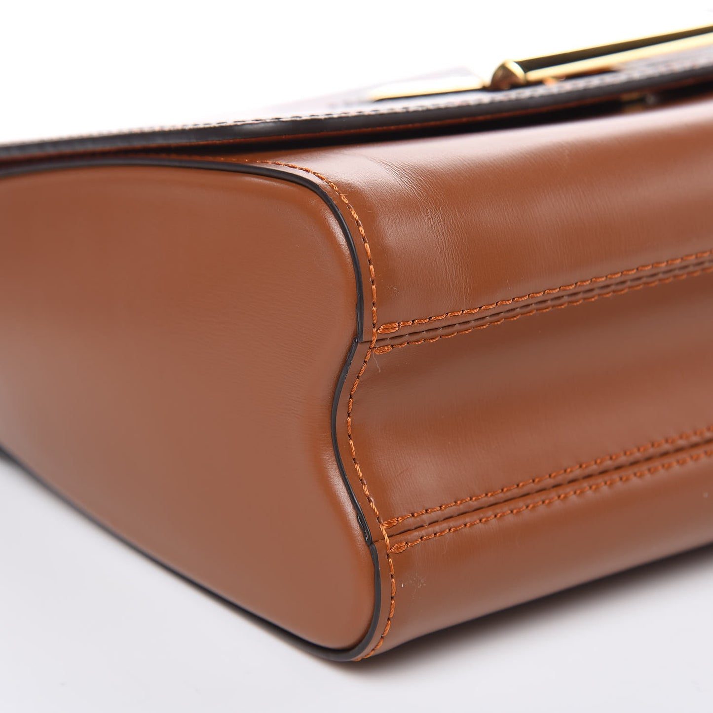 Calfskin Catogram Twist Shoulder Bag MM Marron