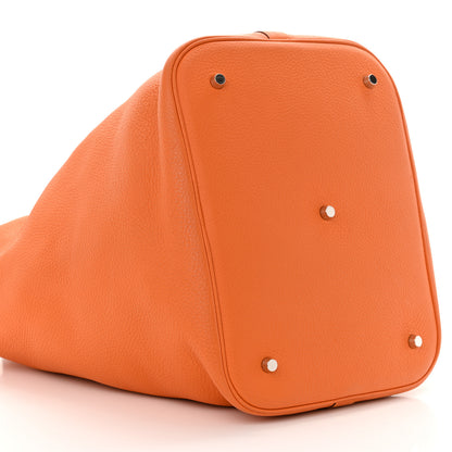 Hermes Taurillon Clemence Picotin Lock 26 GM Orange 9 of 12