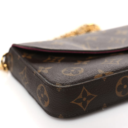 Louis Vuitton Monogram Pochette Felicie Chain Wallet Fuchsia 8 of 11
