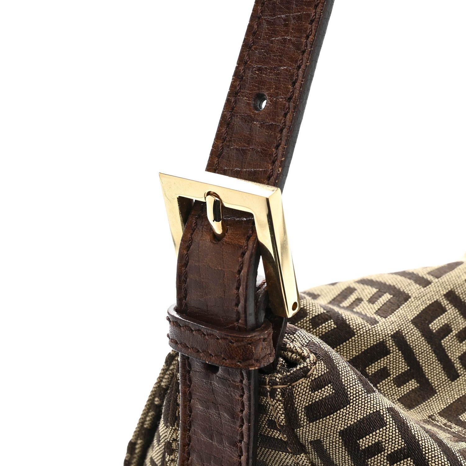 Fendi Zucchino Vitello Mama Baguette Mogano Panna Bruciato 11 of 14