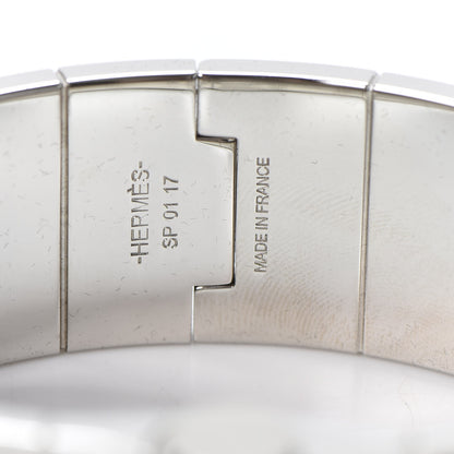 Hermes Swift Calfskin Uni Wide Equestre Hinged Bracelet S Rouge H White 4 of 4