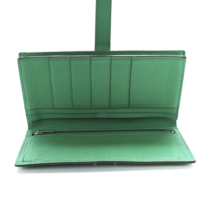 Hermes Chevre Mysore Bearn Gusset Wallet Menthe 5 of 15