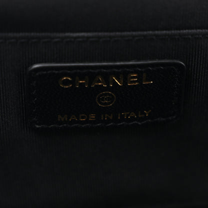 Chanel Tweed Quilted Kiss Lock Clutch Black 6 of 7