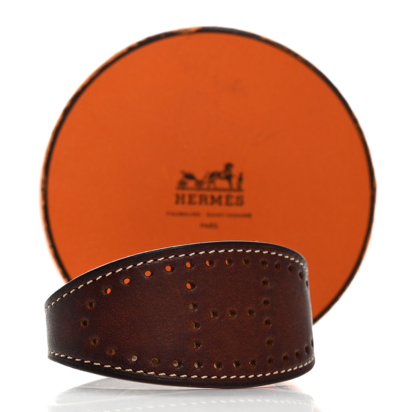 Barenia Perforated H Bracelet S Fauve