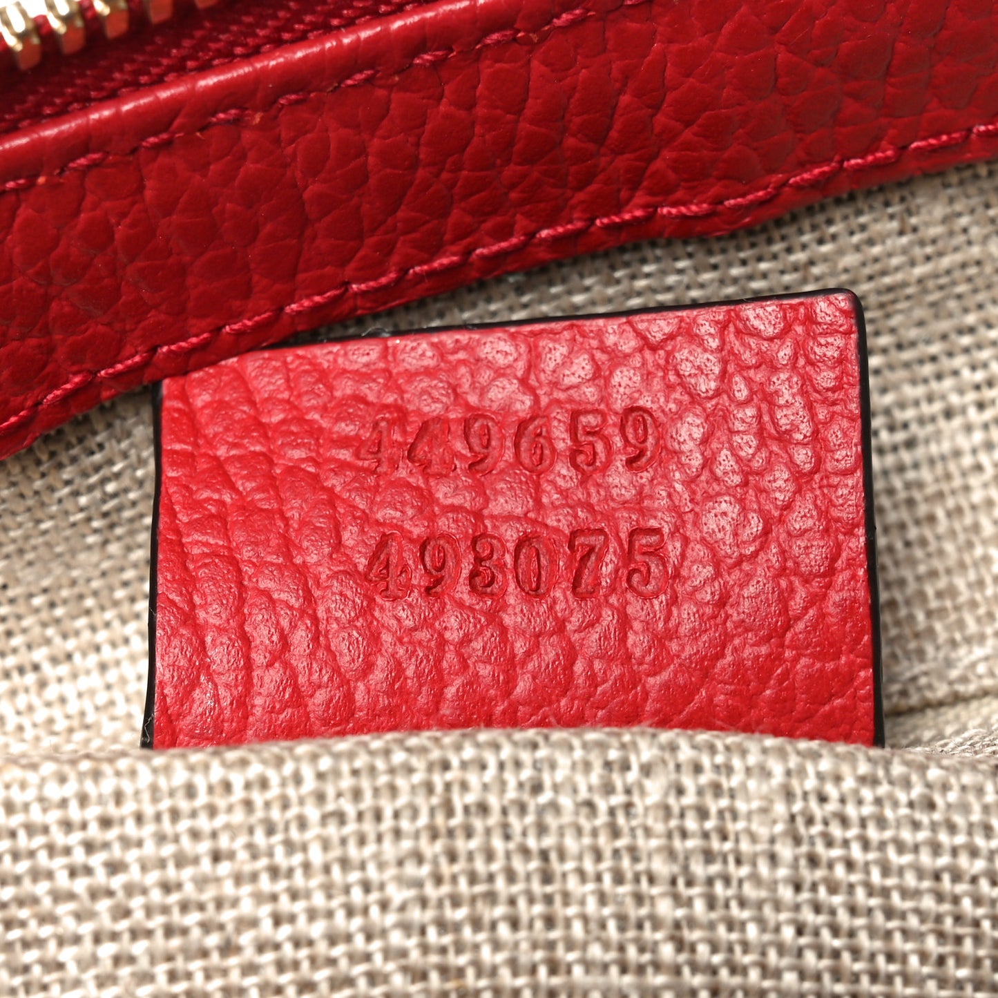 Dollar Calfskin GG Charm Satchel Red