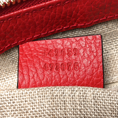 Gucci Dollar Calfskin GG Charm Satchel Red 7 of 10