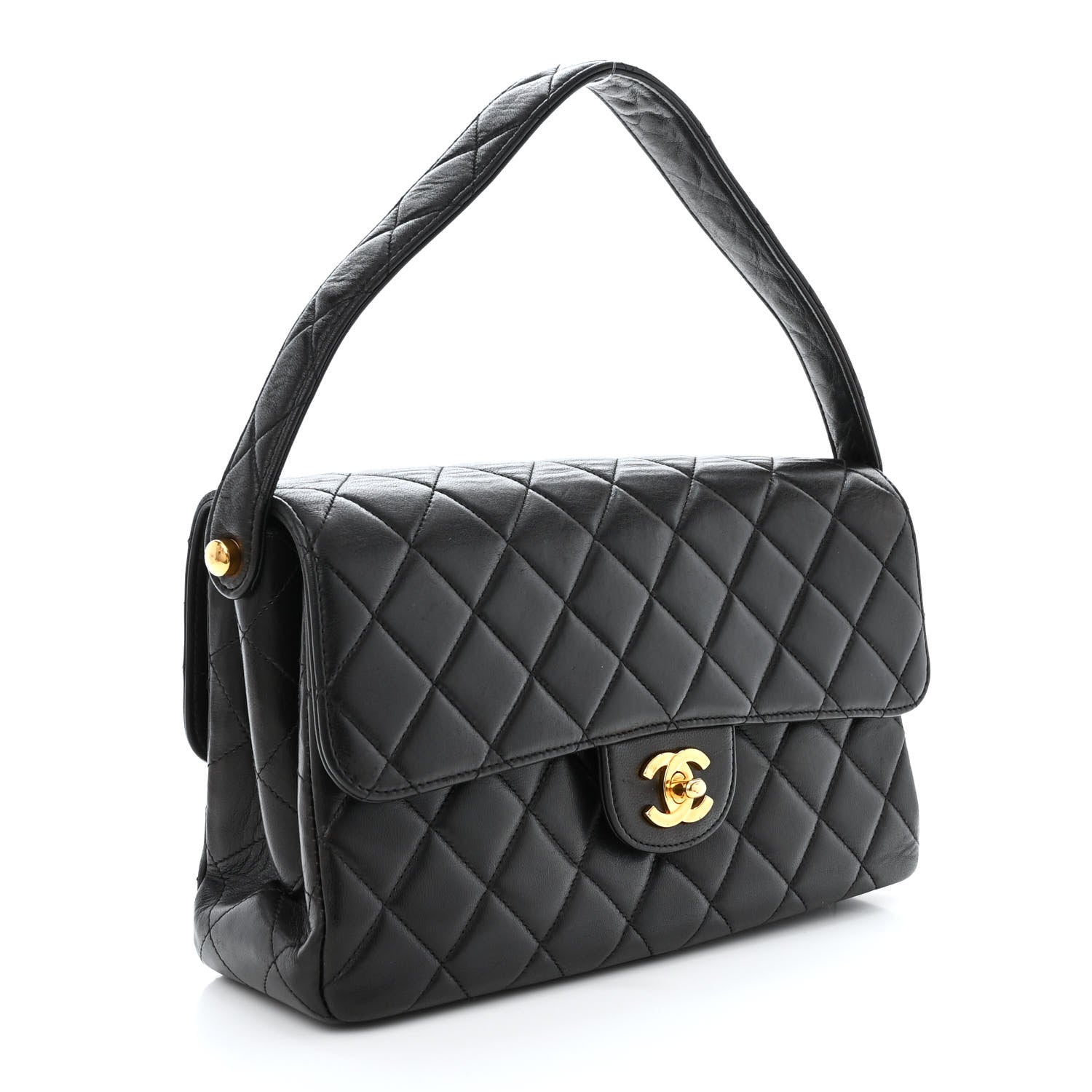 Chanel Lambskin Quilted Medium Double Sided Flap Black 3 of 13