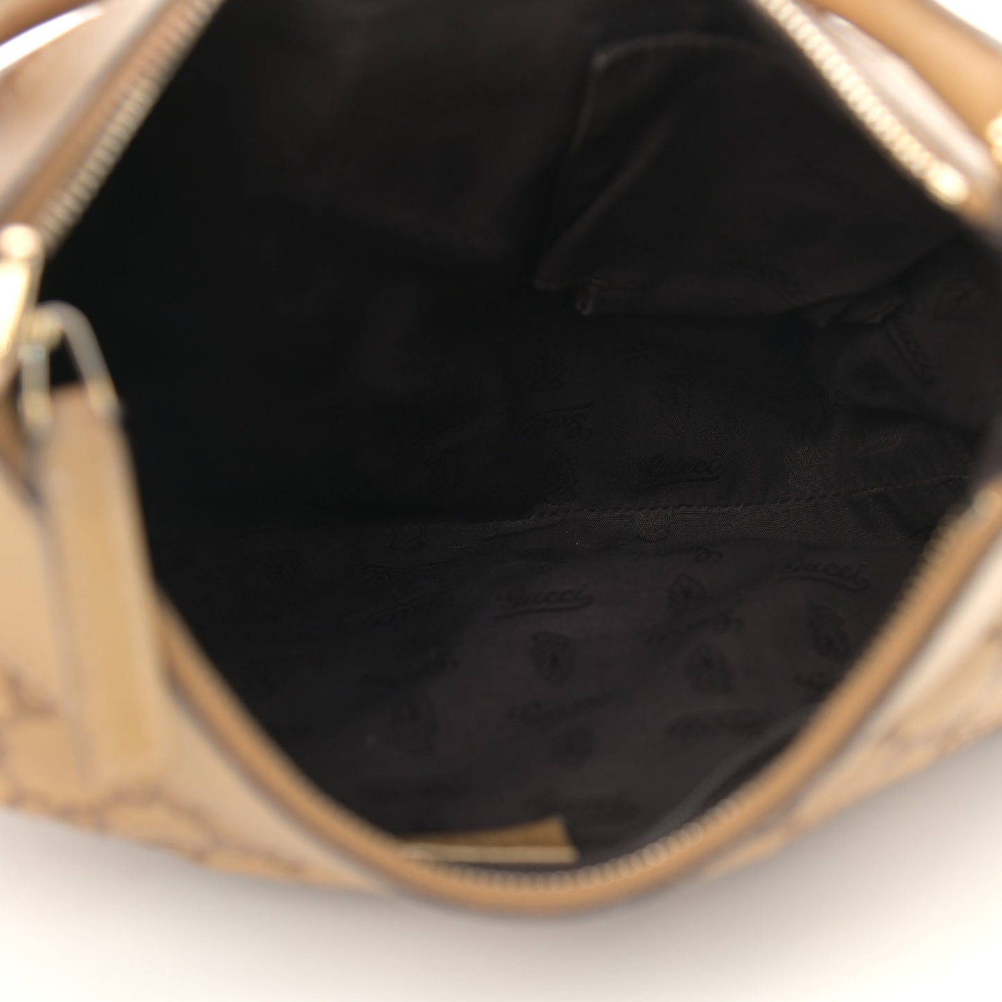 Metallic Guccissima Medium D Gold Hobo Gold