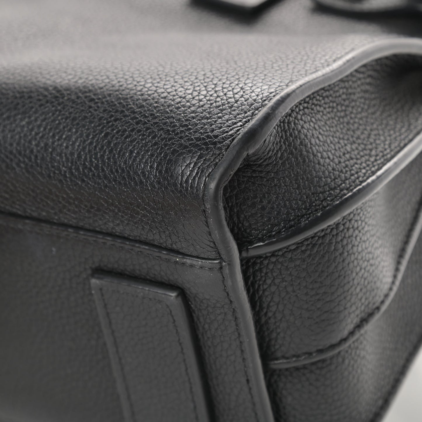 Grained Calfskin Baby Sac De Jour Souple Black