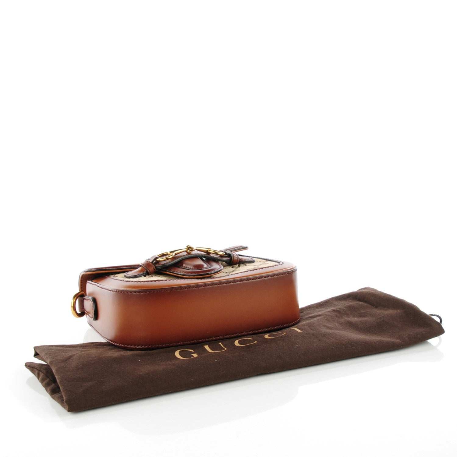 Gucci Monogram Small Lady Web Shoulder Bag Beige Cuir 4 of 8