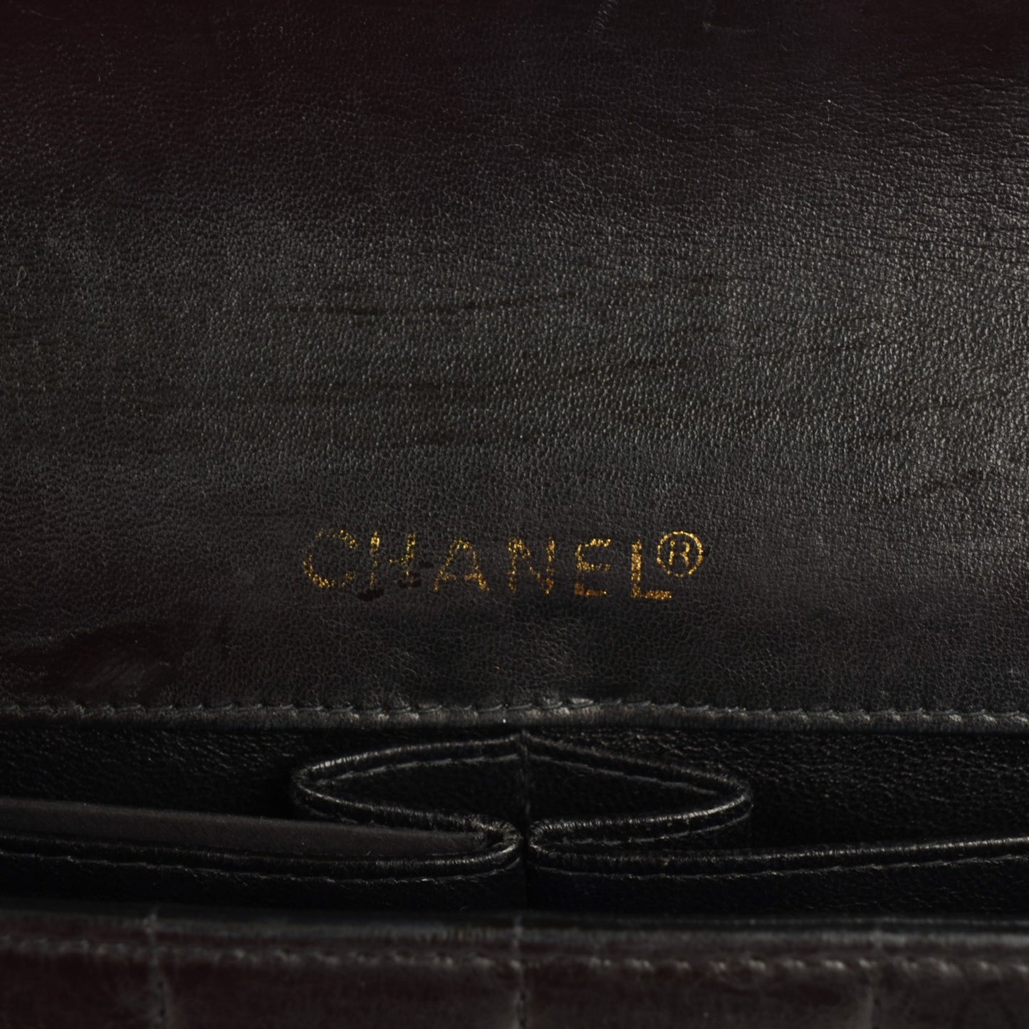 Lambskin East West Chocolate Bar Flap Black