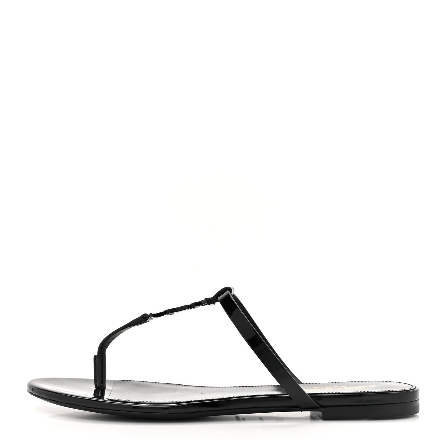 Calfskin Cassandra Monogram Sandals 38 Black