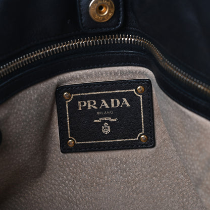 Prada Soft Calfskin Shopping Tote Black 6 of 10