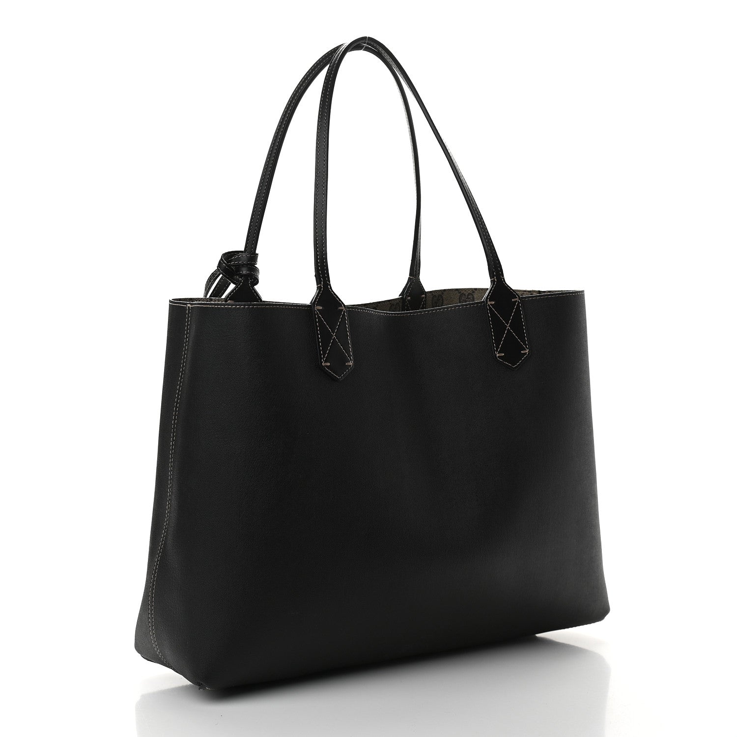 Gucci Calfskin GG Supreme Monogram Medium Reversible Tote Black 11 of 16