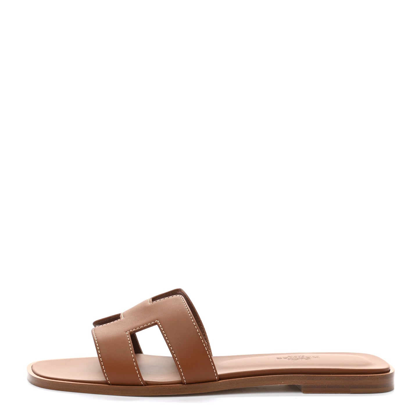 Box Calfskin Oran Sandals 37.5 Gold