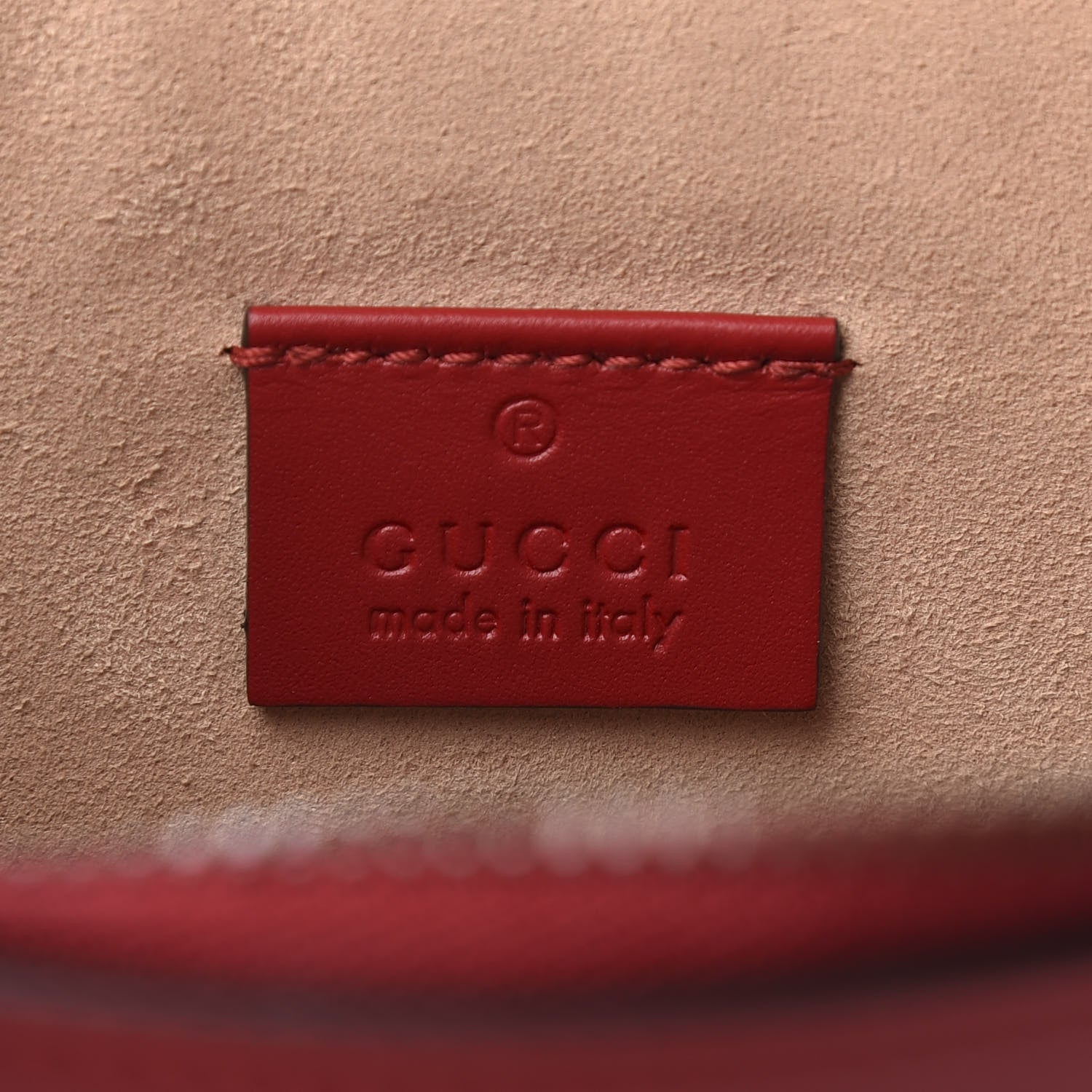Gucci Calfskin GucciGhost Print Pouch Hibiscus Red 7 of 8