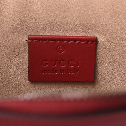 Gucci Calfskin GucciGhost Print Pouch Hibiscus Red 7 of 8