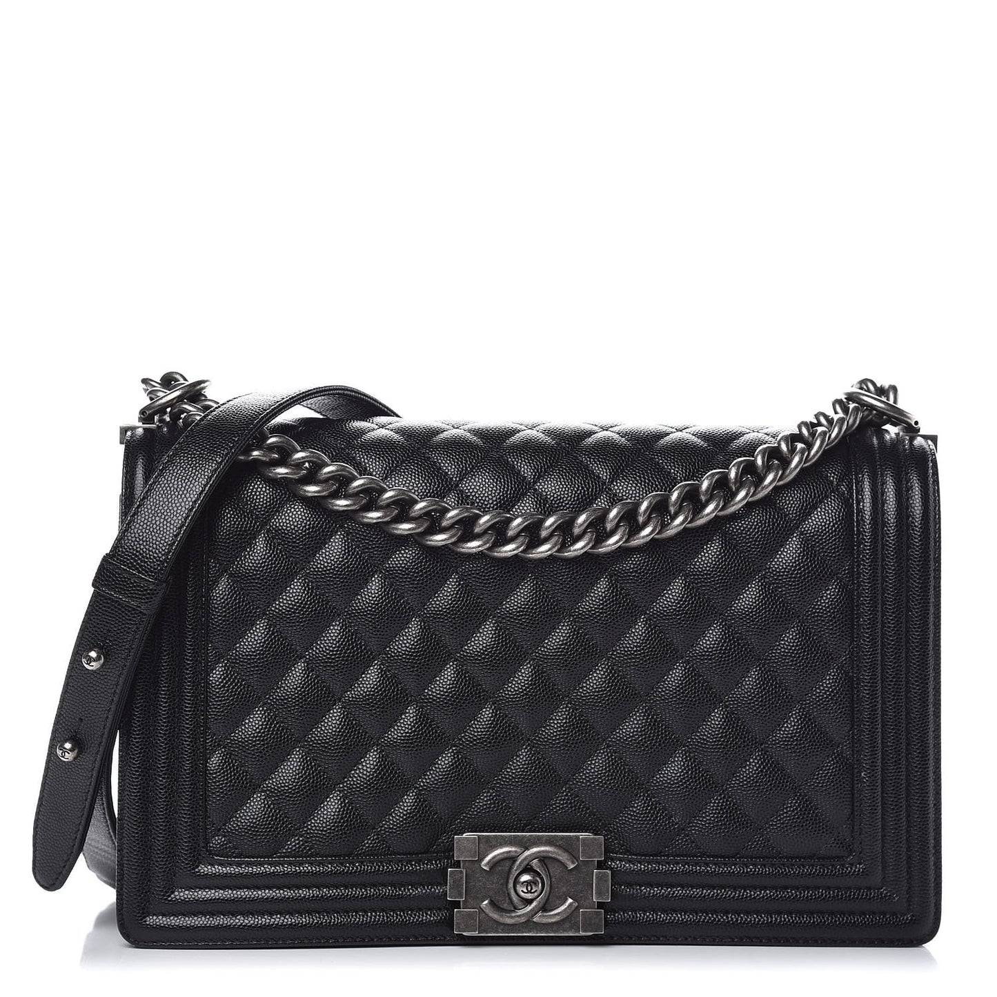 Caviar Quilted New Medium Boy Flap Black