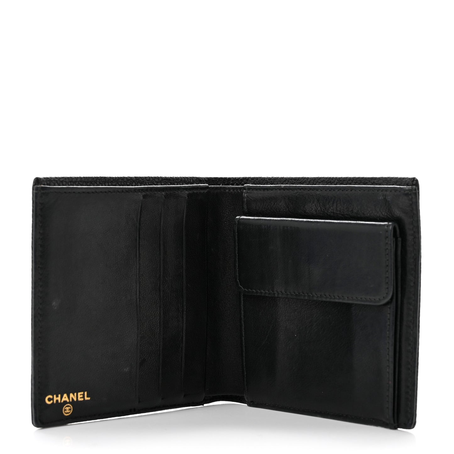 Caviar Mens Timeless CC Bi-Fold Wallet Black