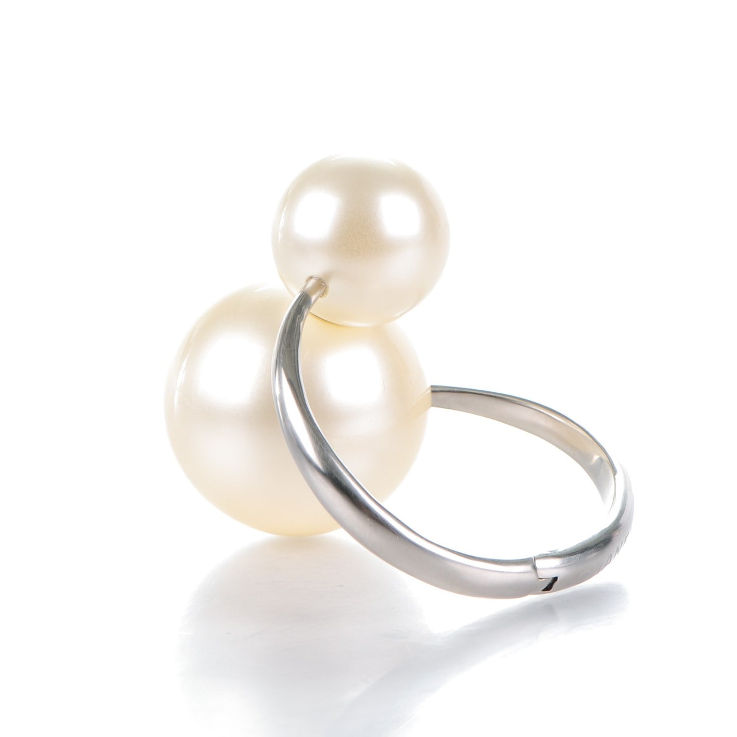 Double Pearl Cuff Silver
