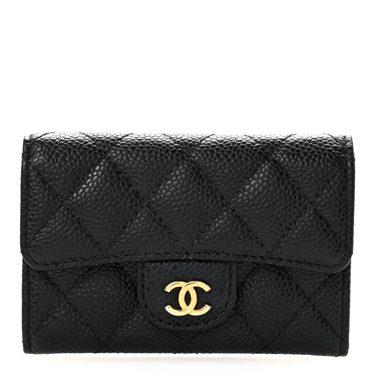 Chanel Caviar Quilted Flap Card Holder Black 1 of 11