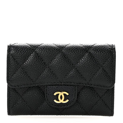 Chanel Caviar Quilted Flap Card Holder Black 1 of 11