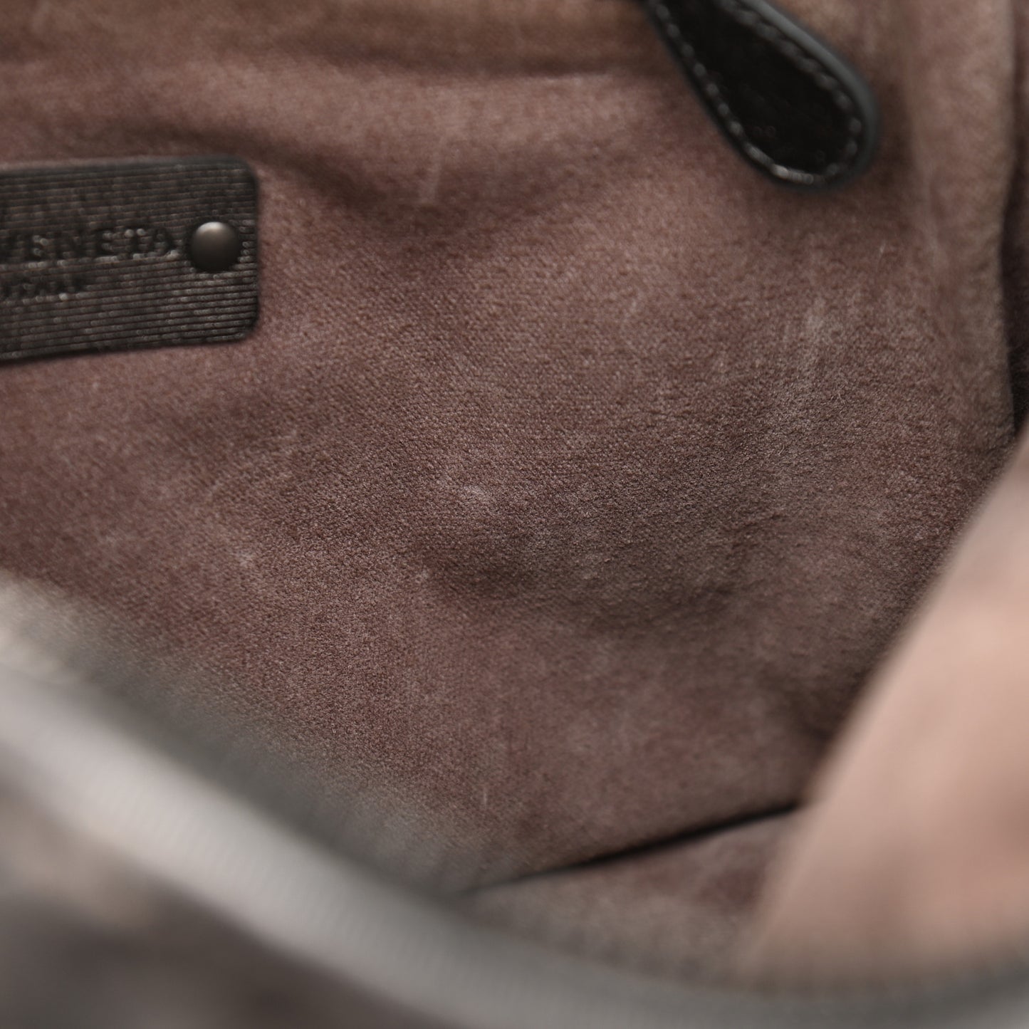 Metallic Grosgrain Intrecciato Nodini Bag Pewter