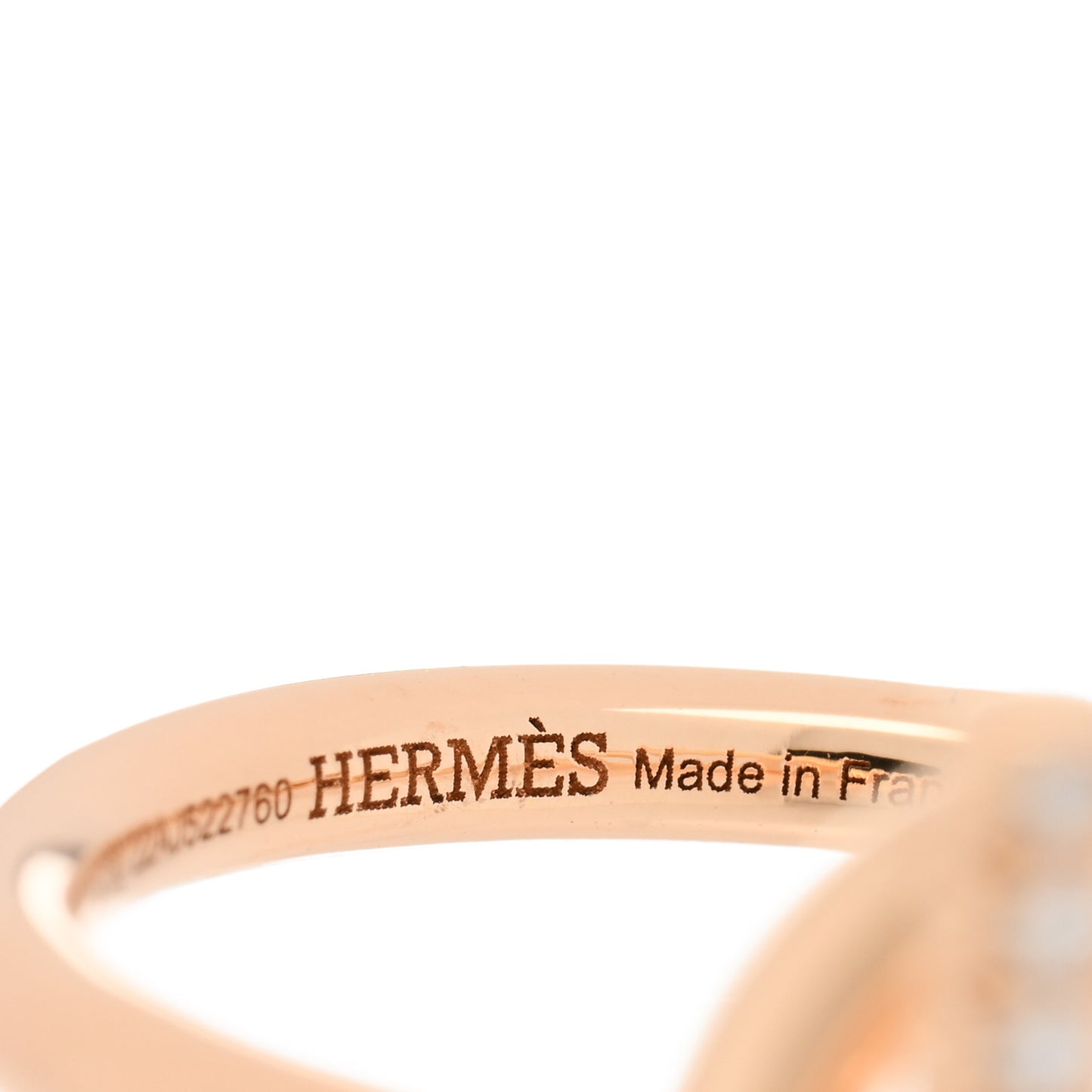 18K Rose Gold Diamond PM Echappee Ring 49 5