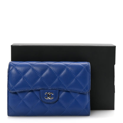 Chanel Lambskin Quilted Medium Flap Wallet Royal Blue 9 of 9