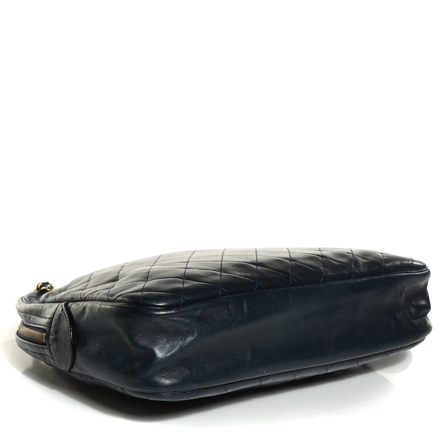 Lambskin Quilted Camera Case Navy