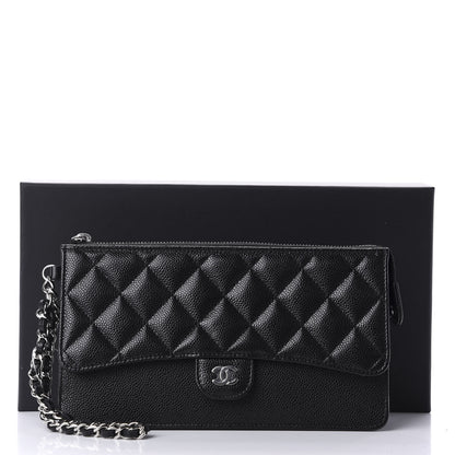 Chanel Caviar Quilted Classic Pouch With Handle Black 10 of 10