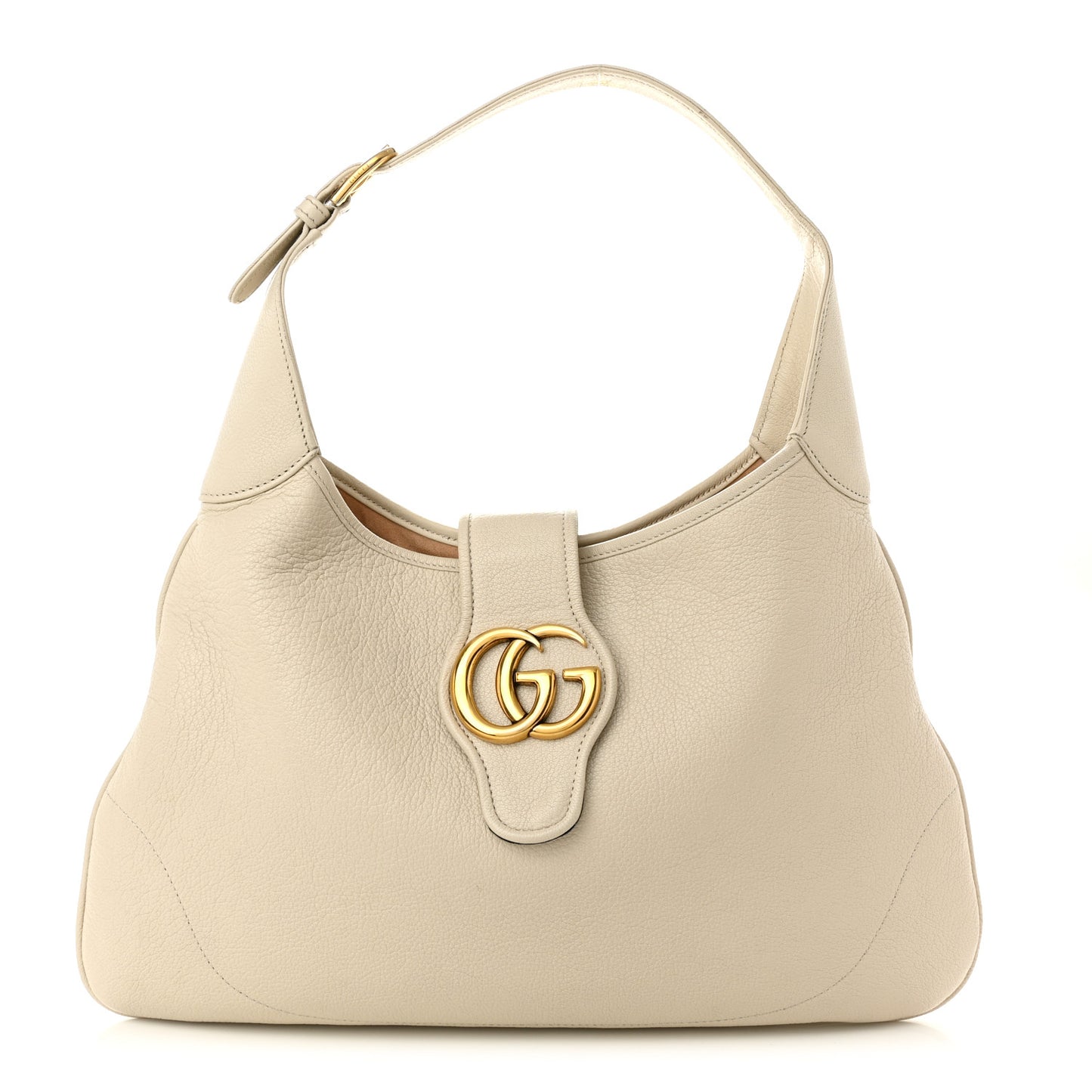 Goatskin Medium Aphrodite Shoulder Bag Mystic White
