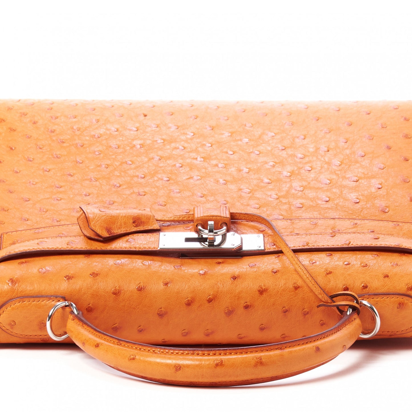 Ostrich Kelly Sellier 32 Orange