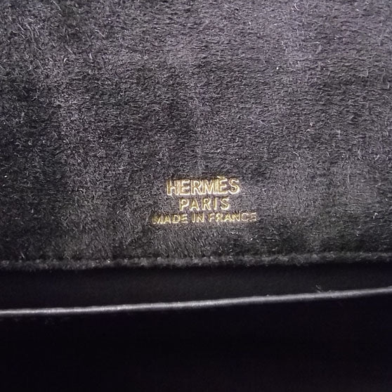 Hermes Suede Mini KELLY Clutch Black 7 of 8