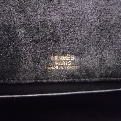 Hermes Suede Mini KELLY Clutch Black 7 of 8