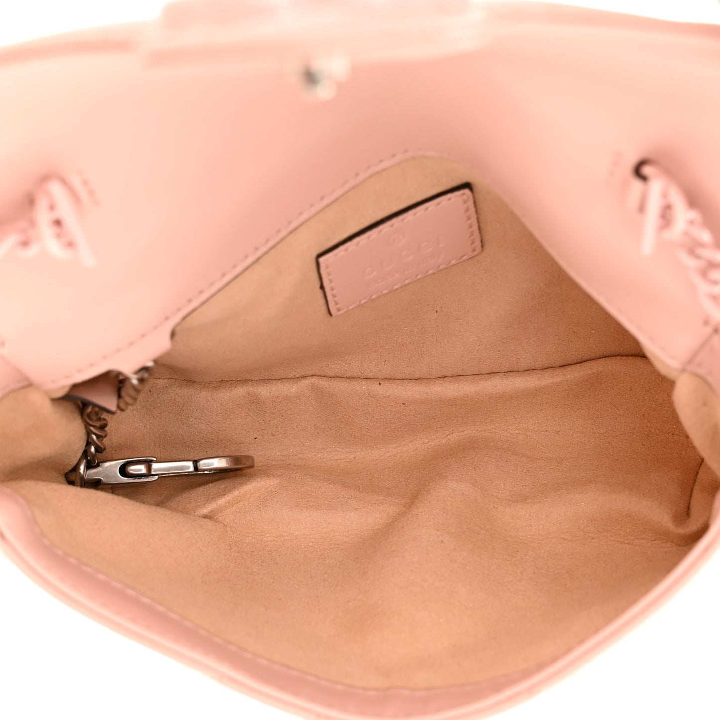 Calfskin Matelasse Monochrome GG Marmont Chain Belt Bag Perfect Pink