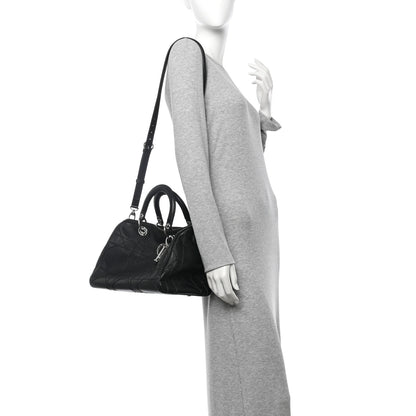 Christian Dior Lambskin Cannage Granville Polochon Black 2 of 10