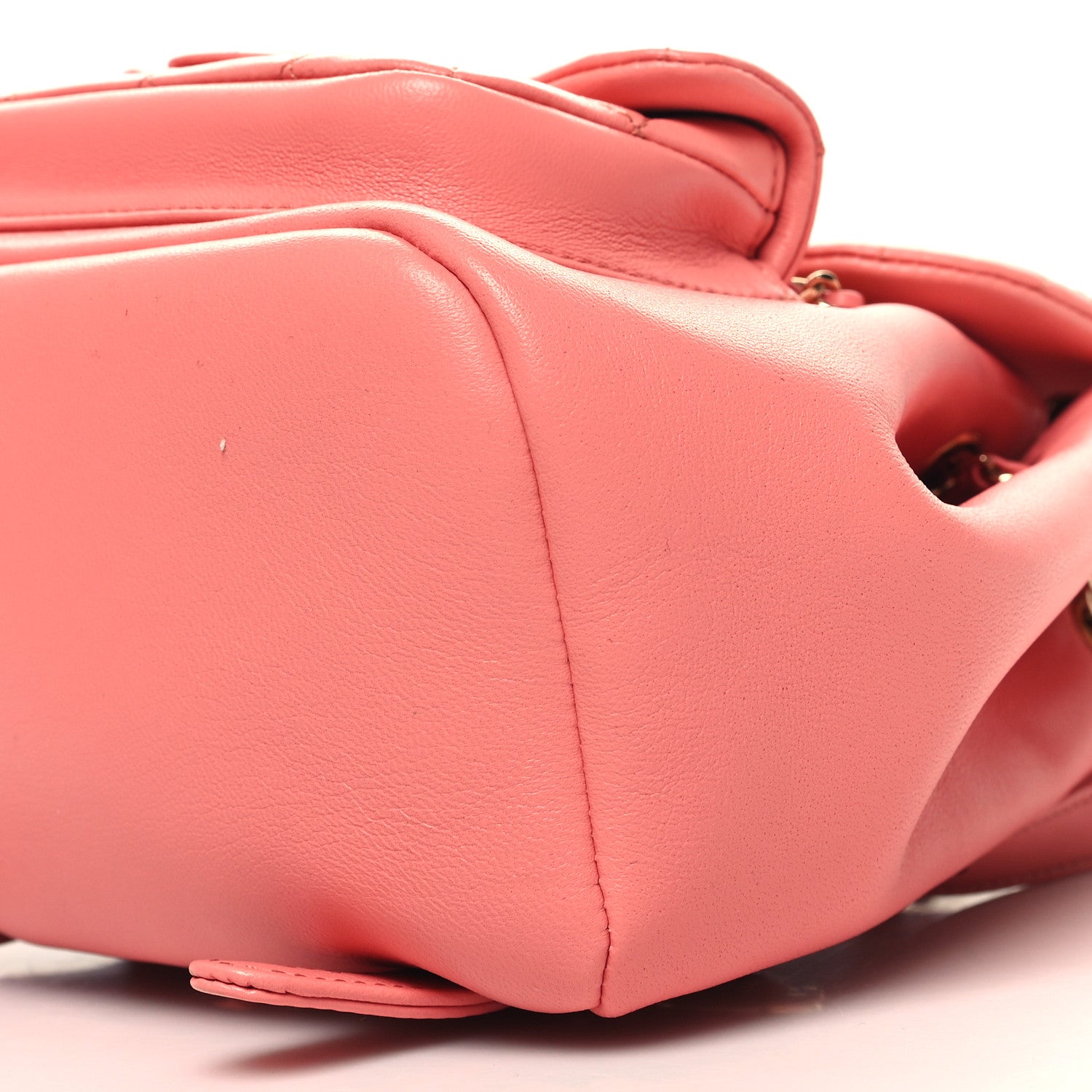 Chanel Lambskin Quilted Small Duma Drawstring Backpack Pink 10 of 10