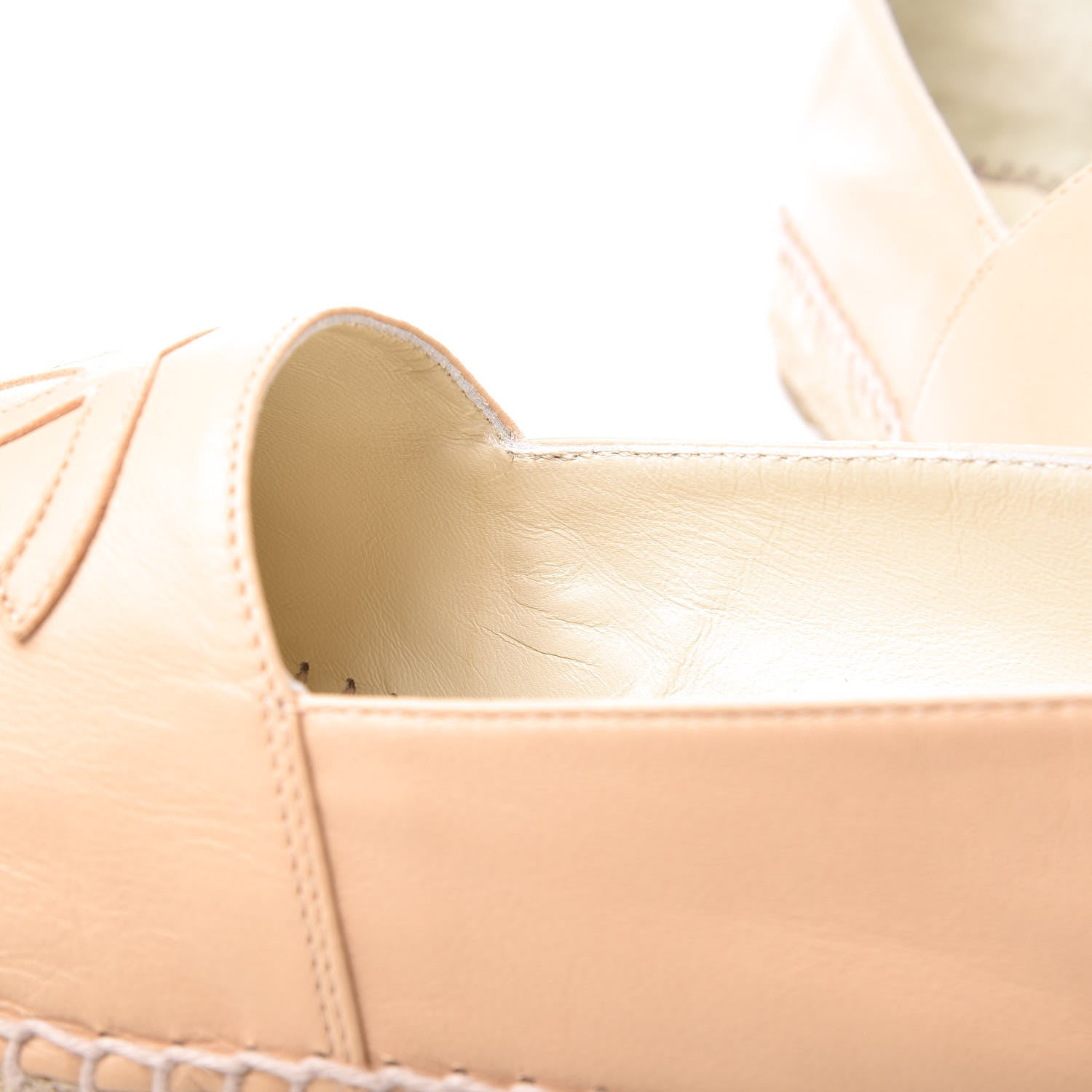 Chanel Lambskin CC Espadrilles 38 Beige Black 12 of 13