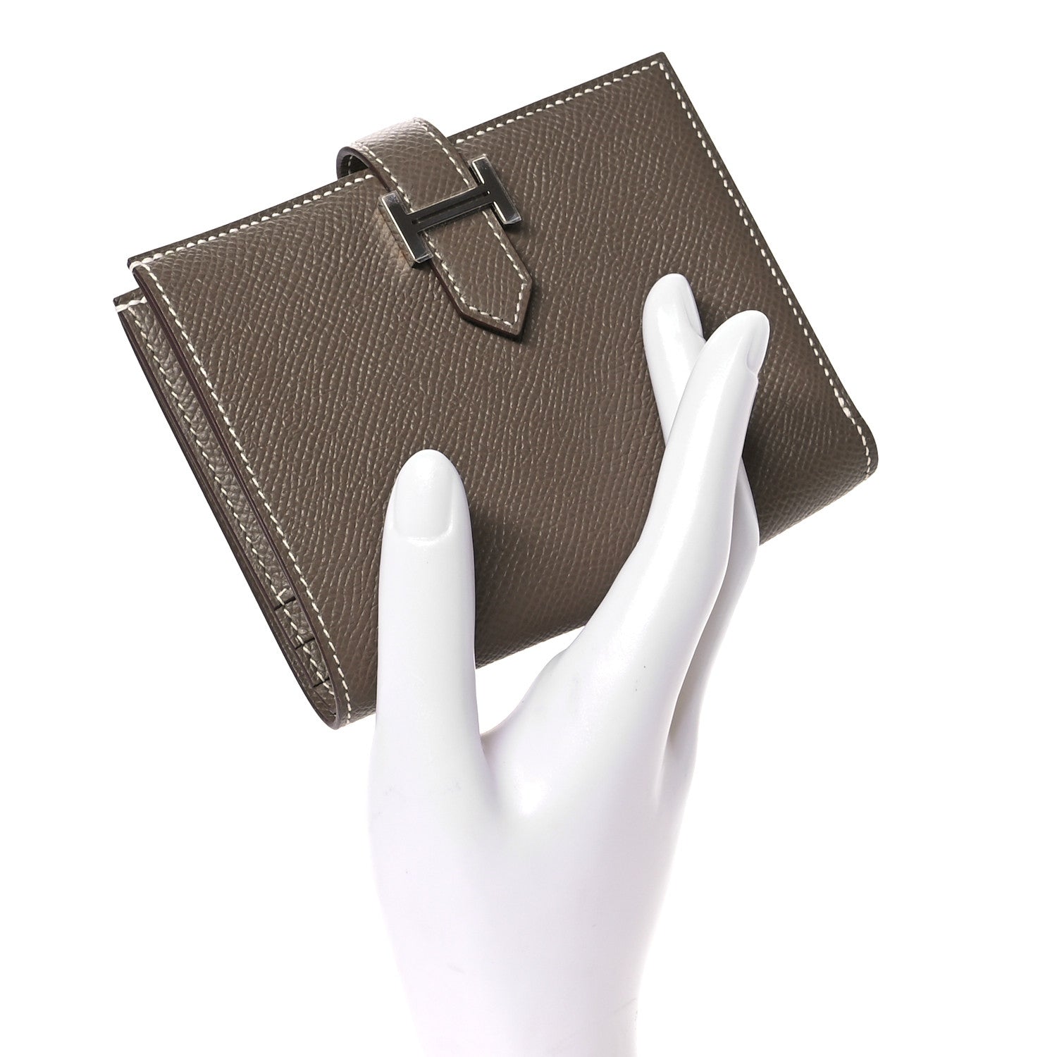 Hermes Epsom Bearn Compact Wallet Etoupe 2 of 8